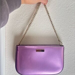 Kate Spade Metallic Purple Shoulder Bag